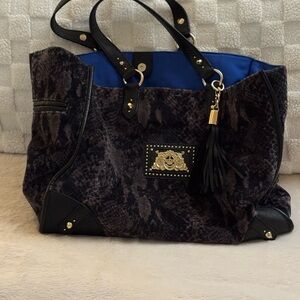 Juicy Couture Black and Blue Tote Bag